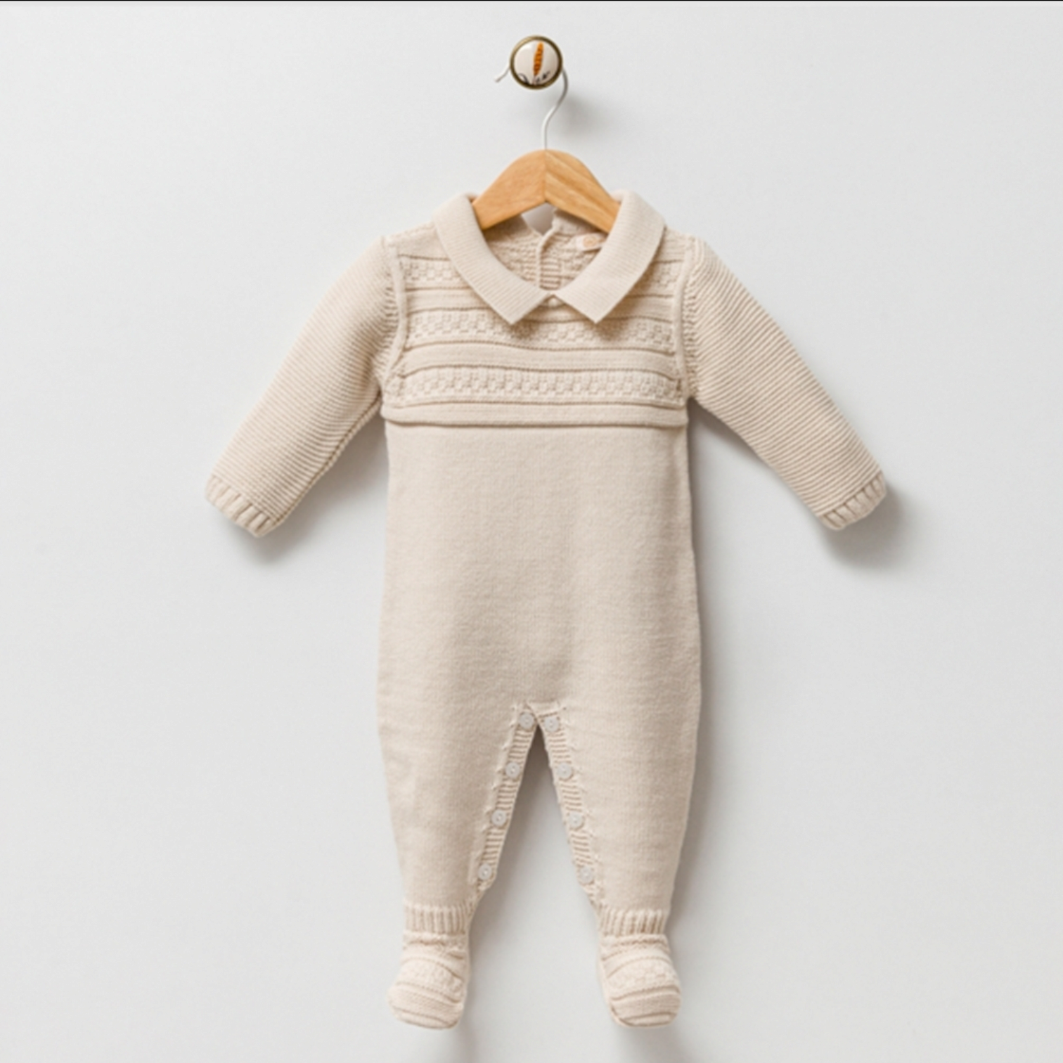 Easy cotton onesie beige - Liam & Lilly
