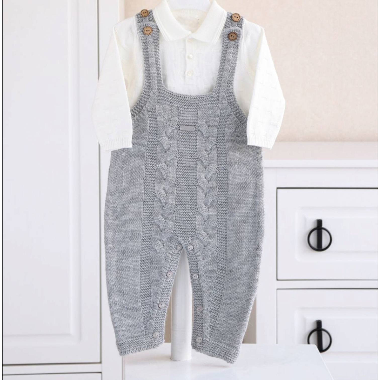 Knitted dungeres - Liam & Lilly