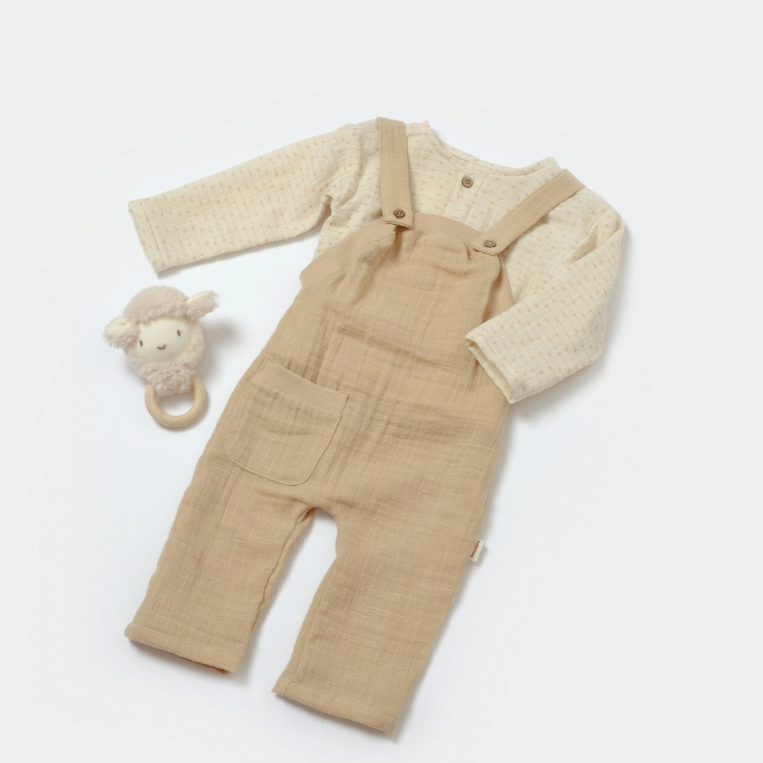 Long sleeve t-shirt & salopette set - Liam & Lilly