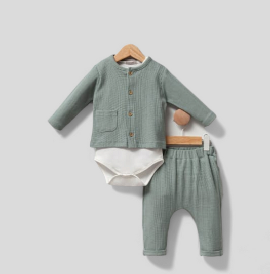 Tranquil mint green baby set - Liam & Lilly