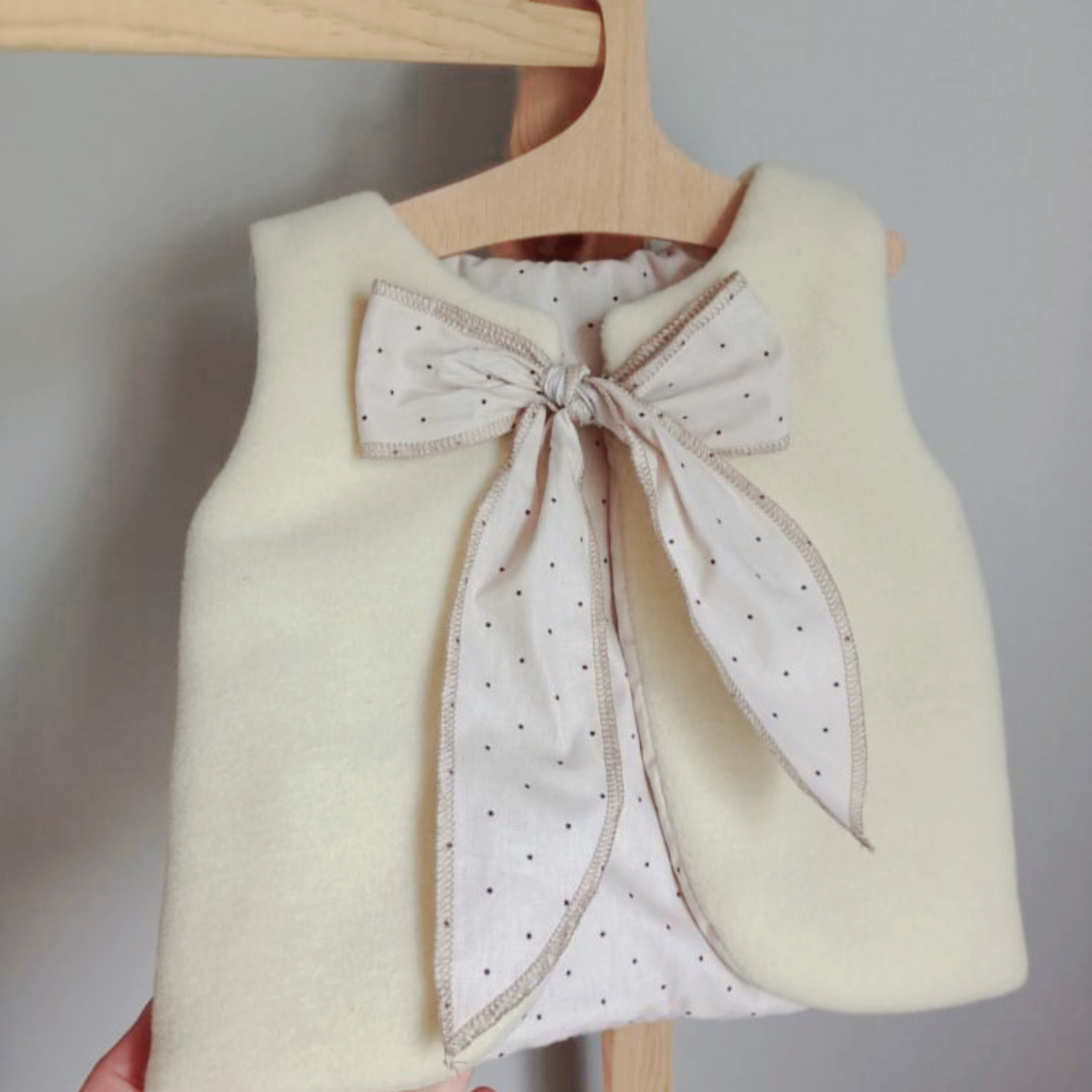 Velvet bow baby vest - Liam & Lilly