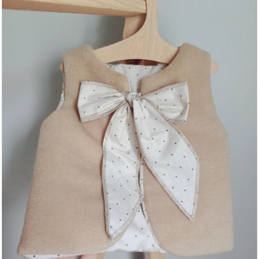 Velvet bow baby vest - Liam & Lilly