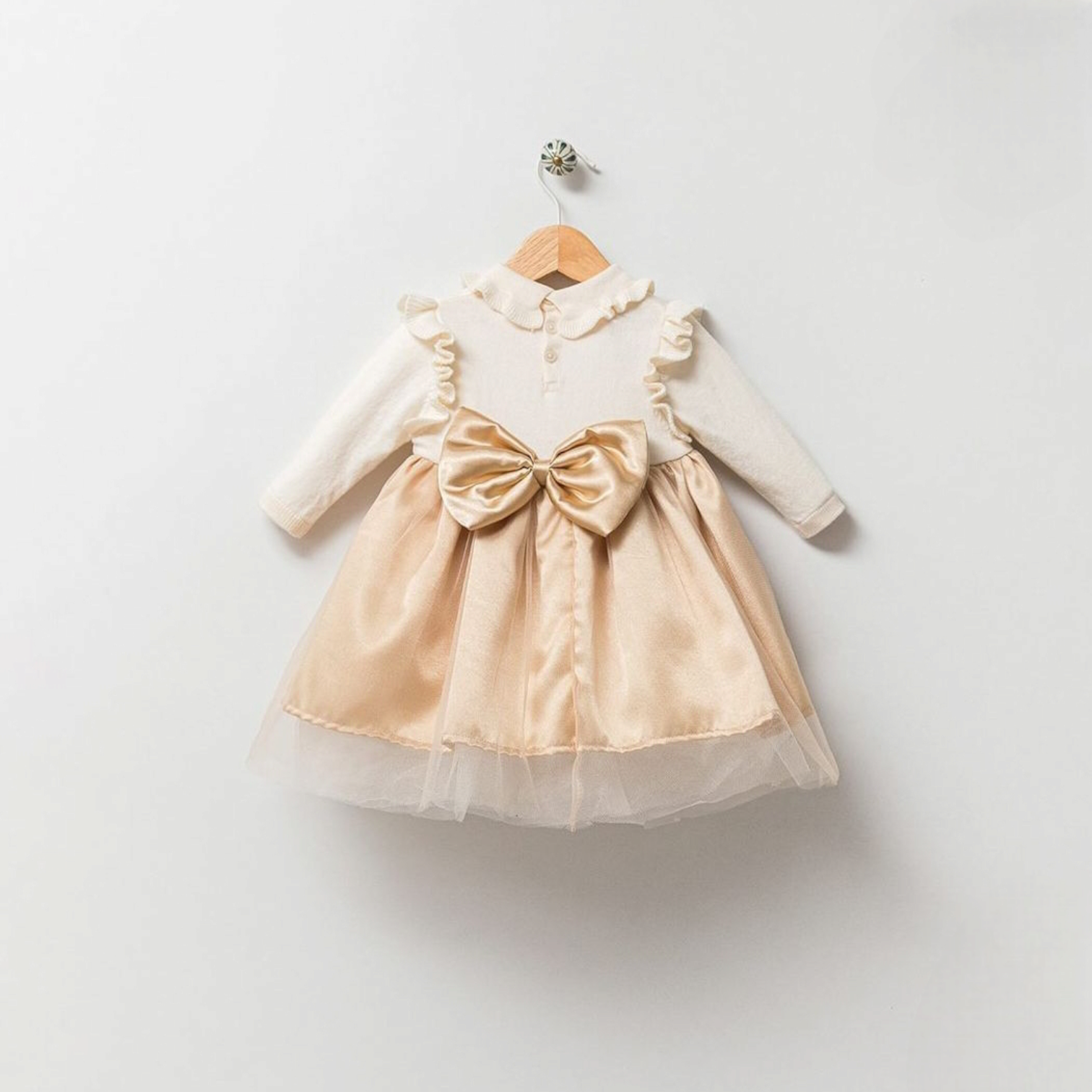 Gold Satin Dress - Liam & Lilly
