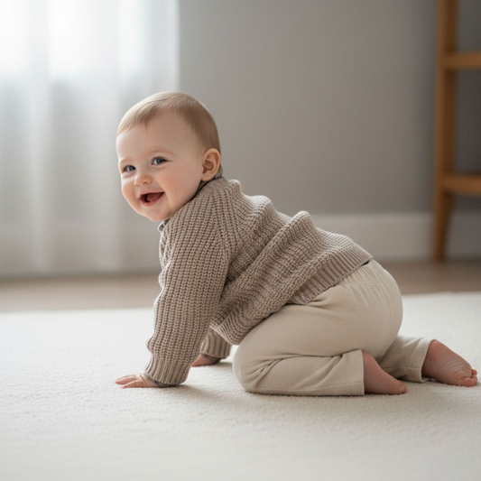 Knit sweater and shirt outfit