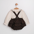 Load image into Gallery viewer, Chocolate ruffle romper