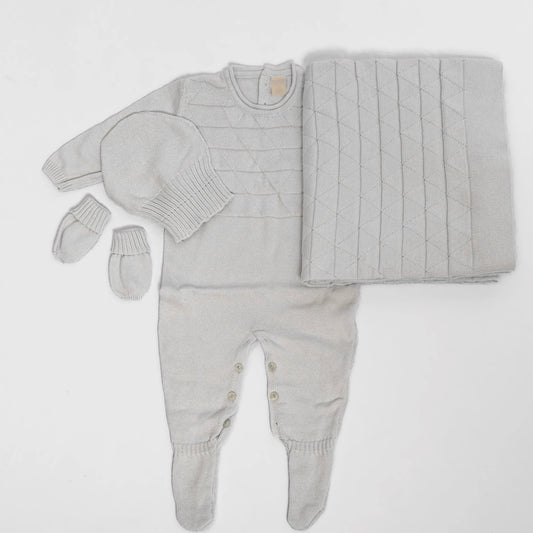 Newborn pastel blue four-pieces giftset