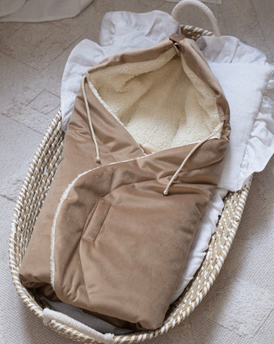 Car or pram beige baby wrap