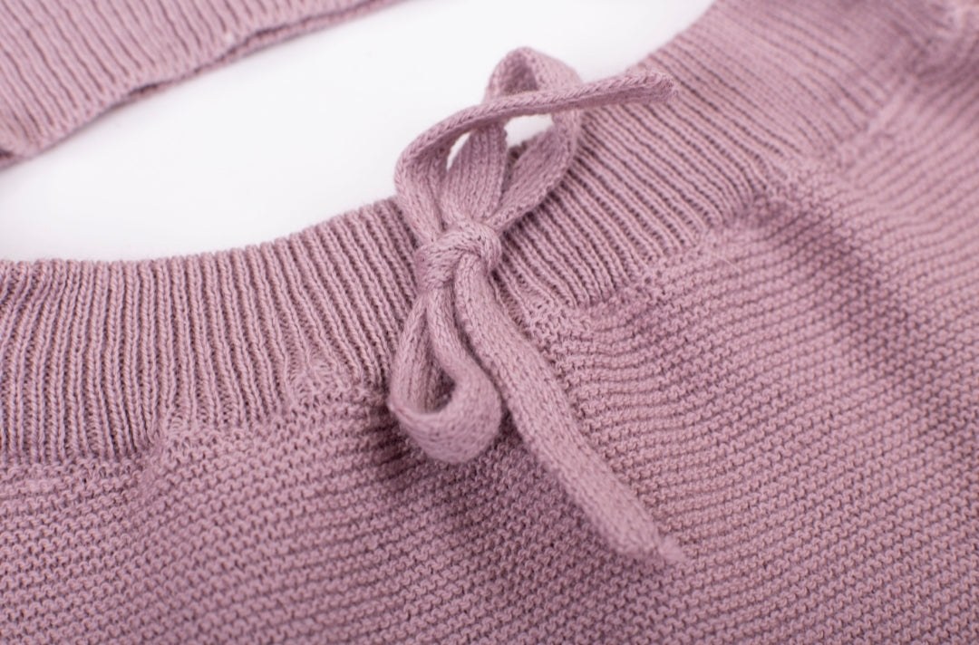 Ruffled purple two-pieces chique set