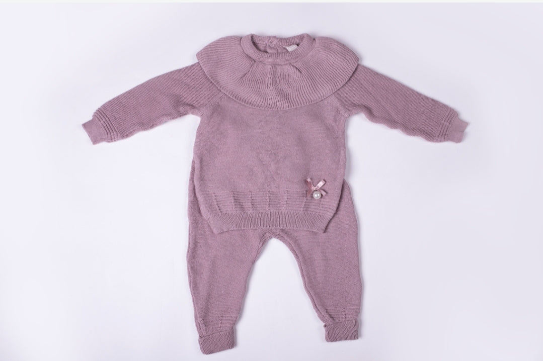 Ruffled purple two-pieces chique set