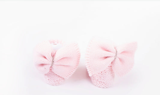 Booties with a bow and rhinestones - Liam & Lilly