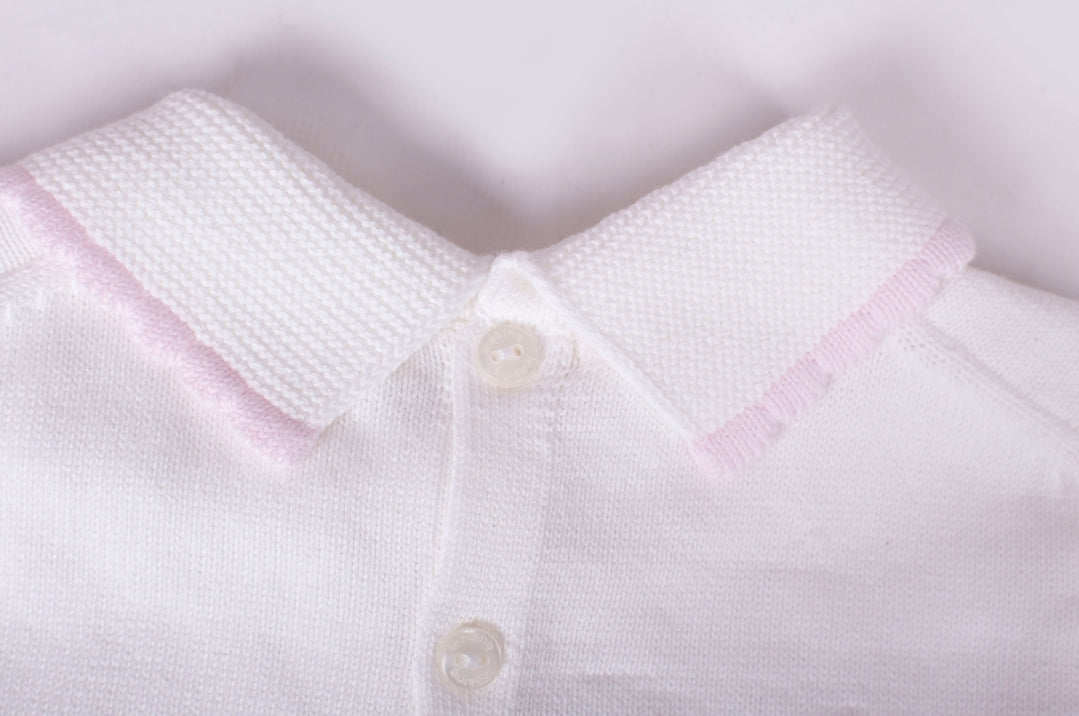 Girly two-pieces comfy set white/pink - Liam & Lilly