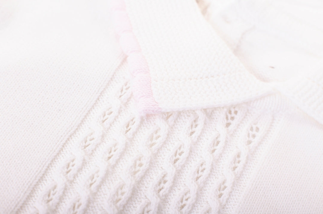 Girly two-pieces comfy set white/pink - Liam & Lilly