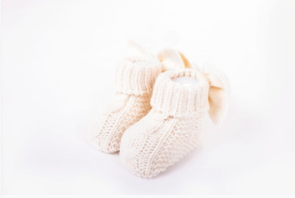 Booties with a bow and rhinestones - Liam & Lilly