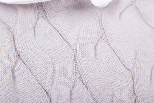 Cable-knit grey set baby boy