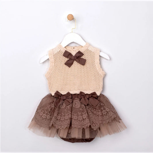 Lace bow dress