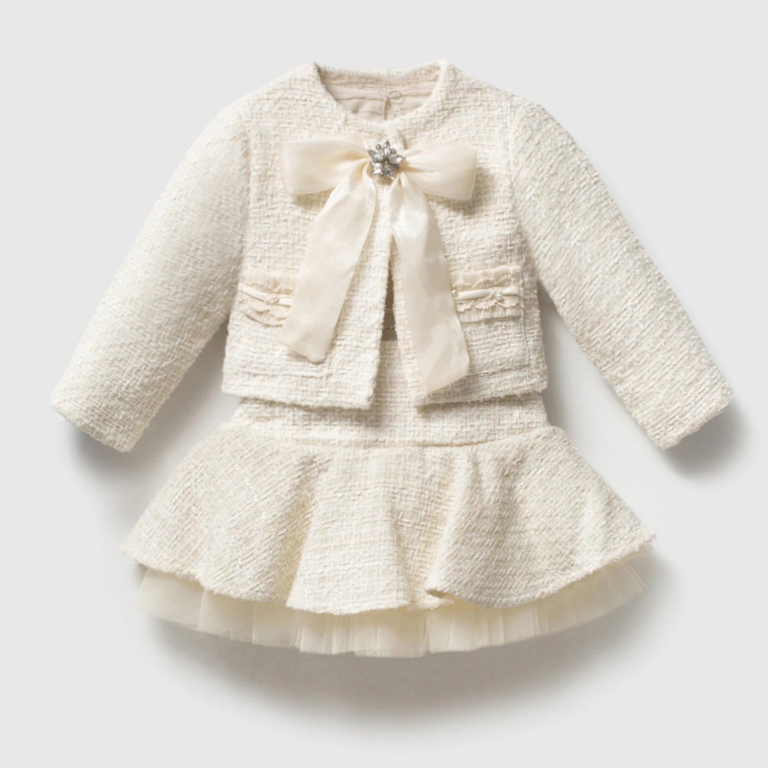 Tweed bow dress