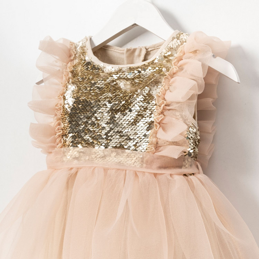 Gold party dress