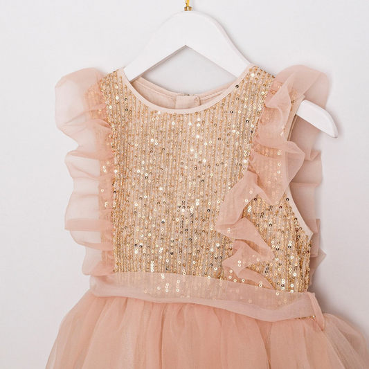 Gold party dress
