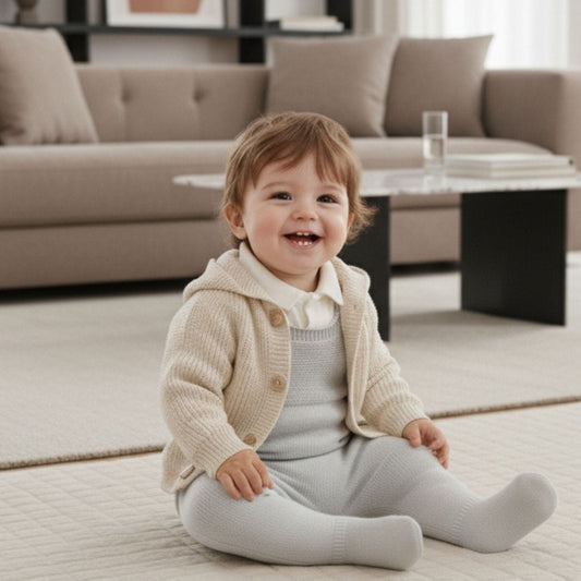 Knit dungarees set