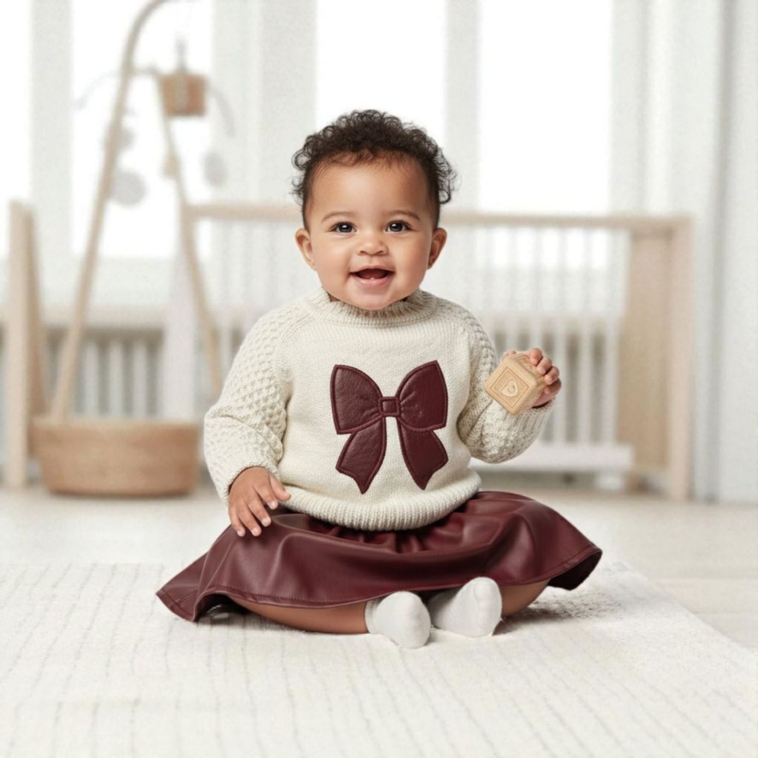 Bow knit set