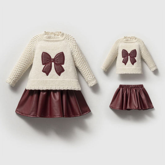 Bow knit set