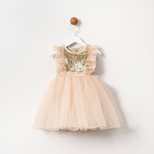 Gold party dress
