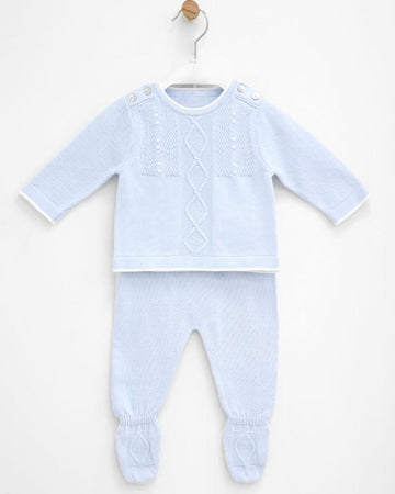 Newborn blue boy set with socks
