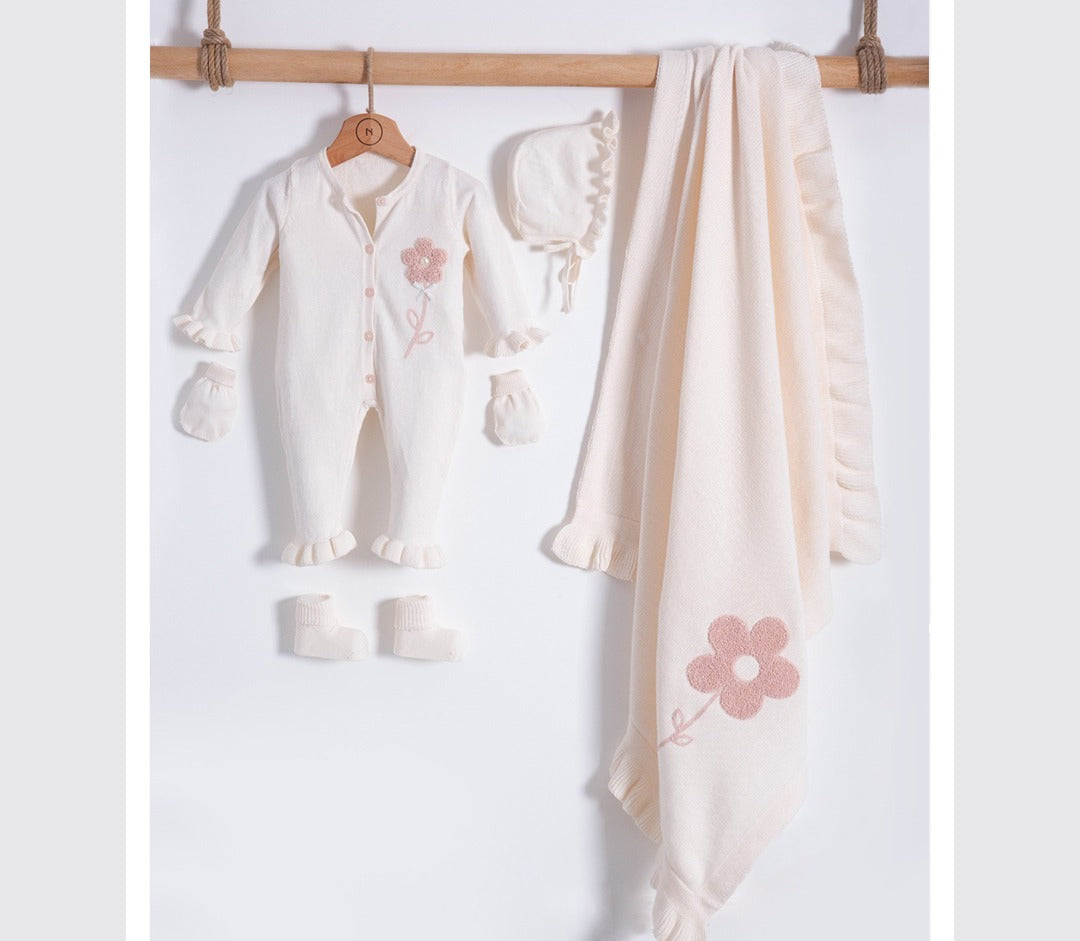 Newborn five-pieces flower giftset