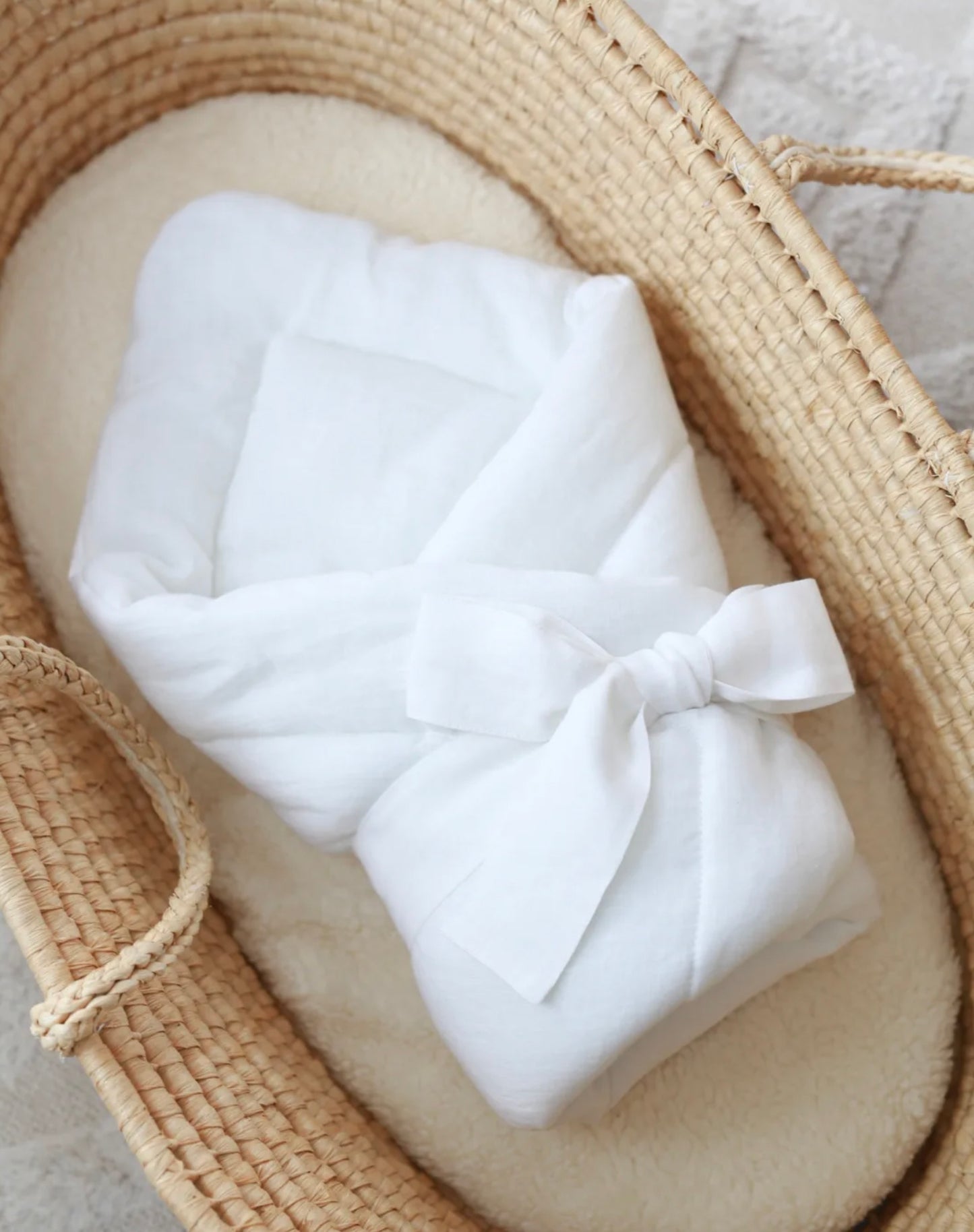 Babywrap white clean newborn