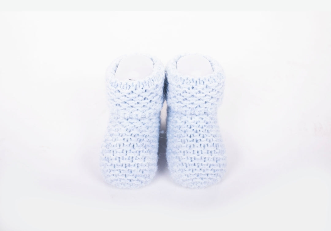 Soft knitted booties