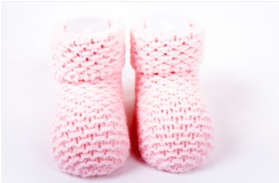 Soft knitted booties