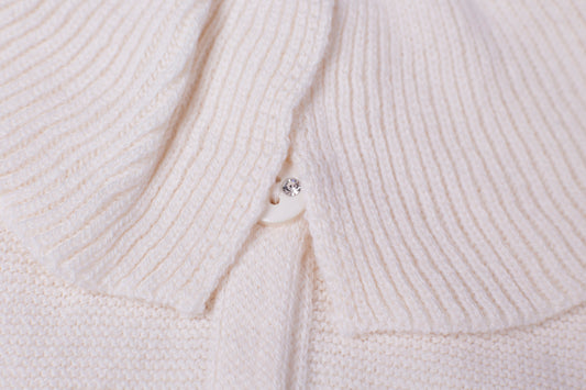 Soft cotton three-pieces white baby set